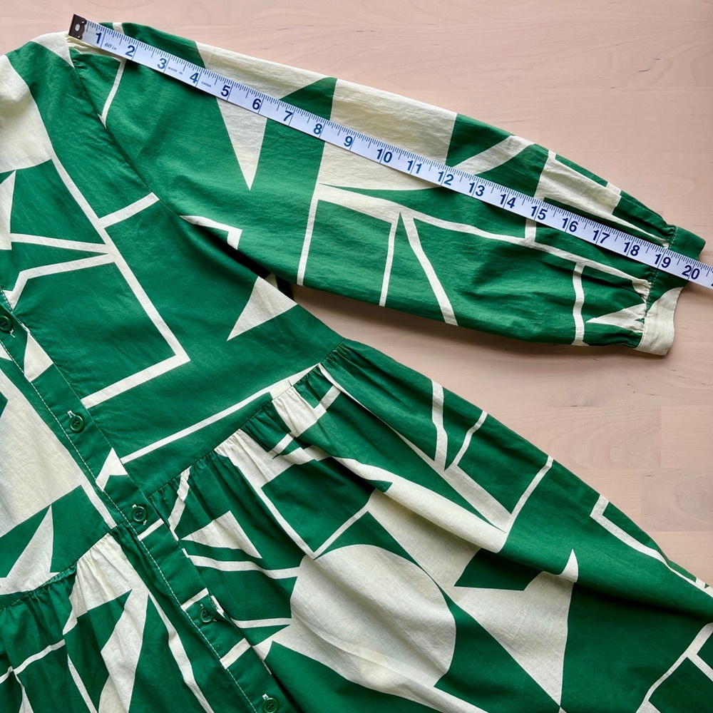 Zara green and white dress - Picture 8 of 11